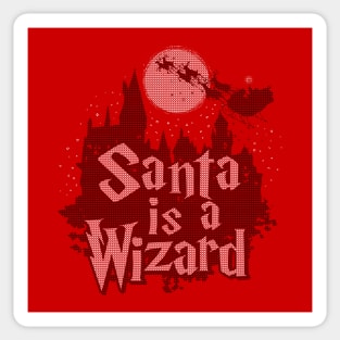 Santa Claus Funny Wizard Fantasy Inspired Christmas Ugly Sweater Winter Meme Sticker